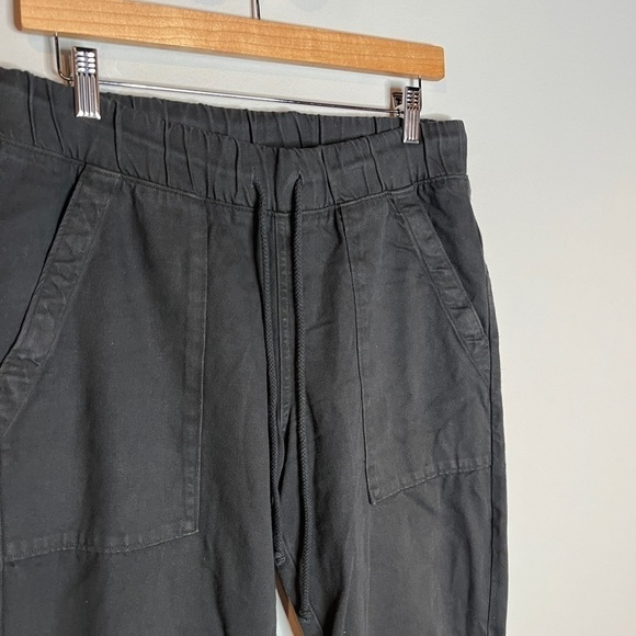 Anthropologie Cloth & Stone charcoal pull on cropped jogger pants - Picture 2 of 5